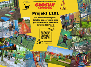 Projekt w Budżecie Obywatelskim - Od zmysłu do umysłu- ścieżka sensoryczna i park linowy dla dzieci na terenie Zespołu Szkolno-Przedszkolnego nr 2 w Łodzi