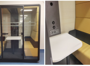 Nowoczesna przestrzeń do nauki i relaksu kabina akustyczna - wyciszająca